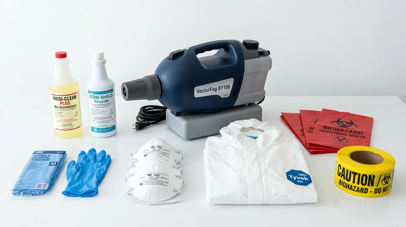 Professional biohazard remediation crew working in Comstock Northwest